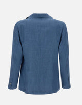 Blazer in lana, seta e lino 48009 0009 BARBA 