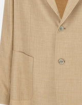 BARBA Blazer in lana, seta e lino BEIGE Uomo 