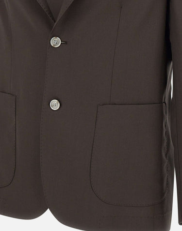 BARBA Blazer in lana BROWN Uomo 