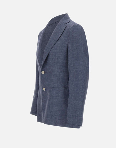 BARBA Blazer "Easy J Mono" BLUE Uomo 