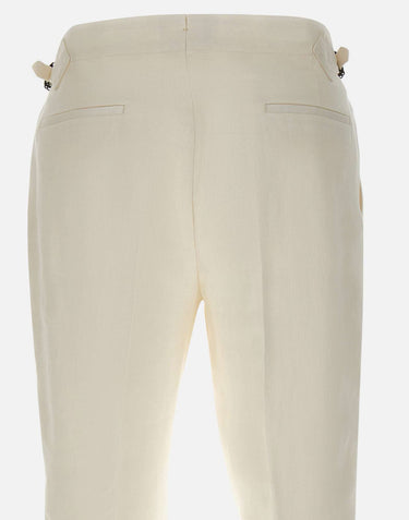 BARBA Pantaloni "Parma" WHITE Uomo 