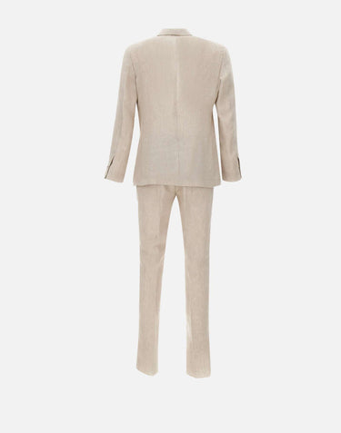 BARBA Completo in lino BEIGE Uomo 