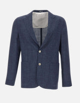 BARBA Blazer "Easy J Mono" BLUE Uomo 