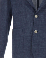 BARBA Blazer "Easy J Mono" BLUE Uomo 