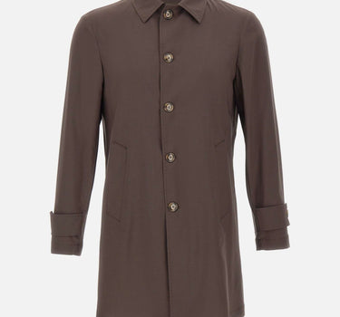 BARBA Trench "Bristol" BROWN Uomo 