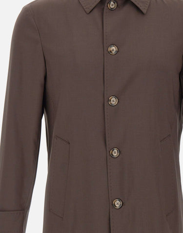BARBA Trench "Bristol" BROWN Uomo 
