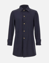 BARBA Trench "Bristol" BLUE Uomo 