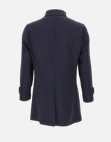 BARBA Trench "Bristol" BLUE Uomo 