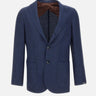 BARBA Blazer Jimmy in lino, lana e seta BLUE Uomo 