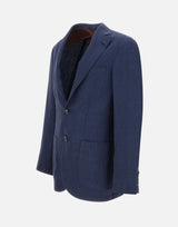 BARBA Blazer Jimmy in lino, lana e seta BLUE Uomo 