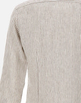 BARBA Camicia in lino a righe MULTICOLOR Uomo 