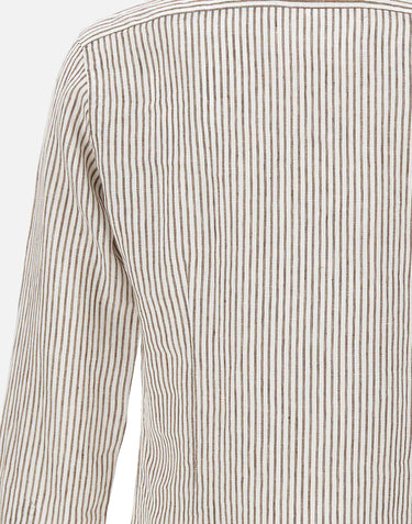 BARBA Camicia in lino a righe MULTICOLOR Uomo 