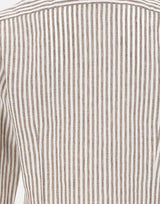 BARBA Camicia in lino a righe MULTICOLOR Uomo 