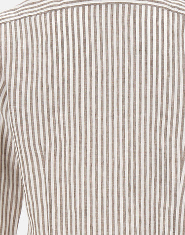 BARBA Camicia in lino a righe MULTICOLOR Uomo 