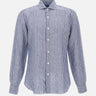 BARBA Camicia in lino a righe BLUE Uomo 