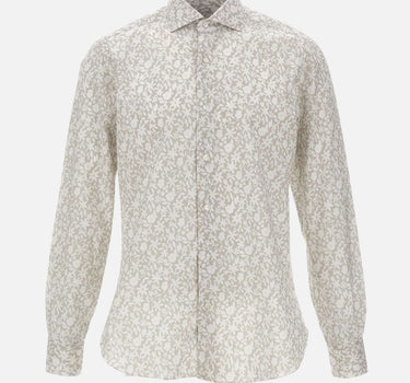 BARBA Camicia a fantasia florelae GREY Uomo 