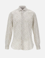BARBA Camicia a fantasia florelae GREY Uomo 