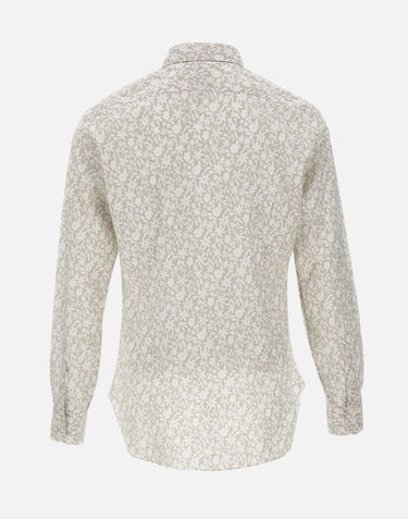 BARBA Camicia a fantasia florelae GREY Uomo 