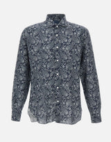 BARBA Camicia con stampa paisley BLUE Uomo 