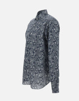 BARBA Camicia con stampa paisley BLUE Uomo 