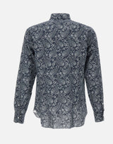 BARBA Camicia con stampa paisley BLUE Uomo 