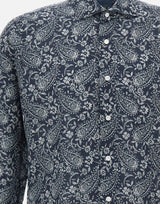 BARBA Camicia con stampa paisley BLUE Uomo 