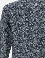 BARBA Camicia con stampa paisley BLUE Uomo 