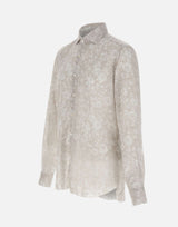 BARBA Camicia con stampa floreale BEIGE Uomo 