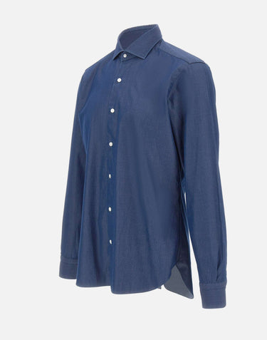 BARBA Camicia in cotone BLUE Uomo 