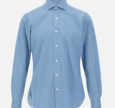BARBA Camicia in cotone Light Blue Uomo 