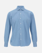 BARBA Camicia in cotone Light Blue Uomo 
