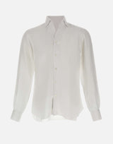 BARBA Camicia in lino WHITE Uomo 