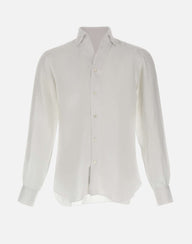BARBA Camicia in lino WHITE Uomo 