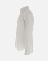 BARBA Camicia in lino WHITE Uomo 