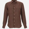 BARBA Camicia in lino BROWN Uomo 