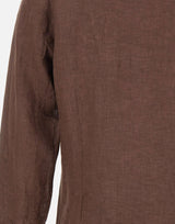 BARBA Camicia in lino BROWN Uomo 