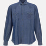 BARBA Camicia in misto cotone e lino BLUE Uomo 