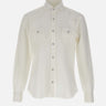 BARBA Camicia in misto cotone con taschini WHITE Uomo 