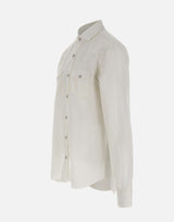 BARBA Camicia in misto cotone con taschini WHITE Uomo 