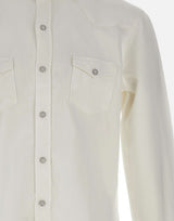 BARBA Camicia in misto cotone con taschini WHITE Uomo 