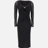 BLUMARINE Abito midi con farfalla BLACK Donna 