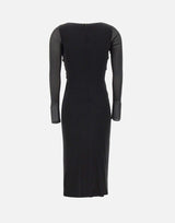BLUMARINE Abito midi con farfalla BLACK Donna 