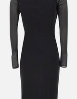 BLUMARINE Abito midi con farfalla BLACK Donna 