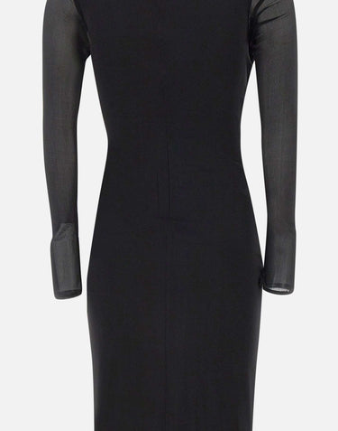 BLUMARINE Abito midi con farfalla BLACK Donna 
