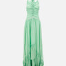 Abito lungo in georgette con arricciatura 2A746A N0477 BLUMARINE 