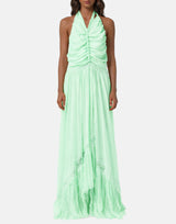 Abito lungo in georgette con arricciatura 2A746A N0477 BLUMARINE 