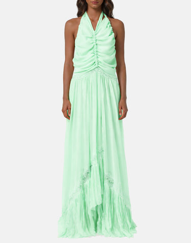 Abito lungo in georgette con arricciatura 2A746A N0477 BLUMARINE 