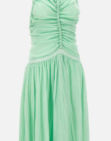 Abito lungo in georgette con arricciatura 2A746A N0477 BLUMARINE 