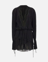 Abito plissettato in georgette 2A771A N0990 BLUMARINE 