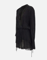 Abito plissettato in georgette 2A771A N0990 BLUMARINE 